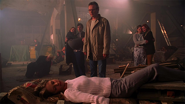 Giles looks over Buffy's dead body in The Gift.