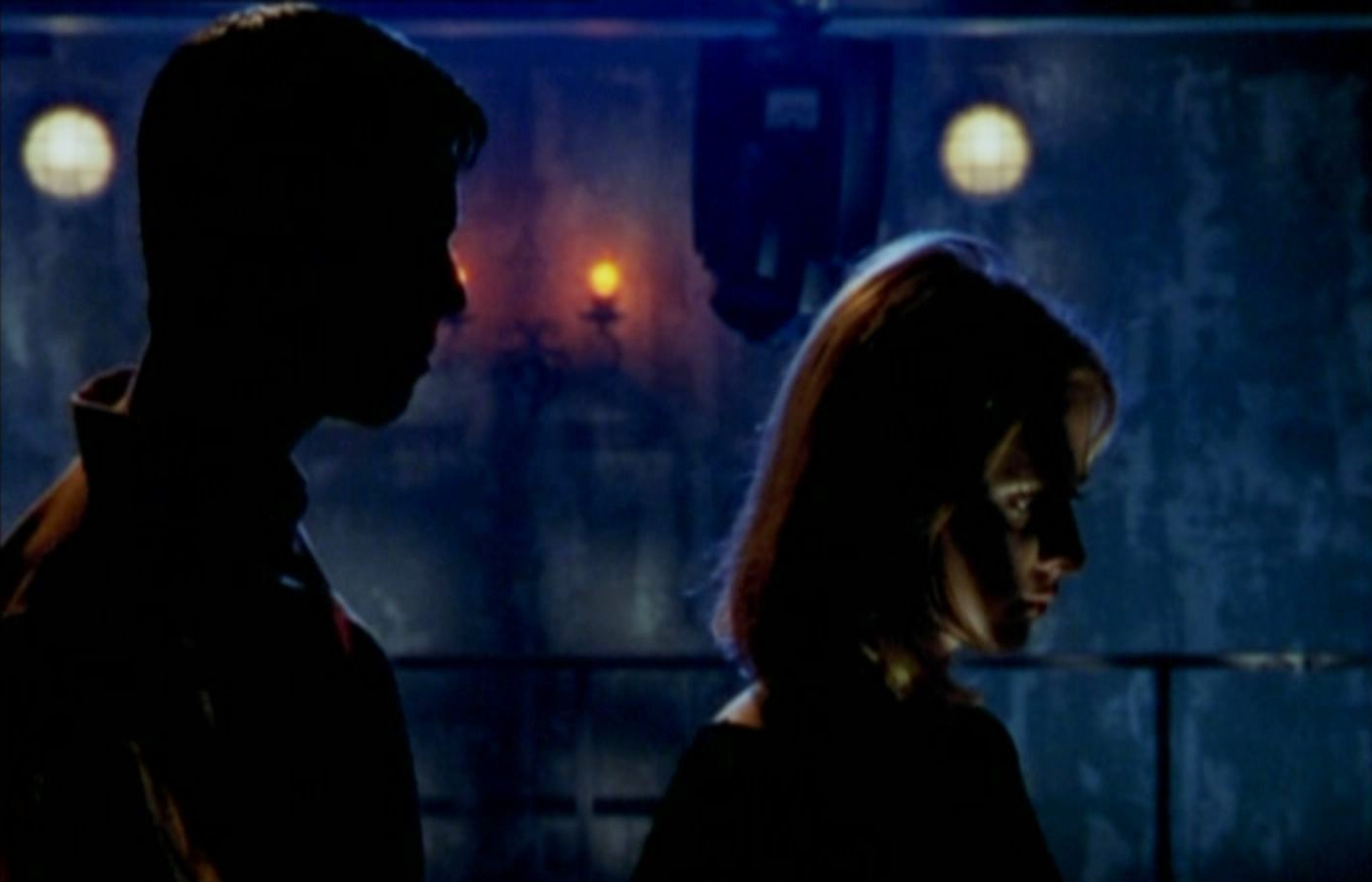 Ford and Buffy stand in a nightclub.